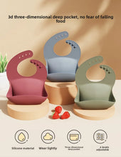 Charger l'image dans la galerie, Bavoir Bébé en Silicone – Imperméable avec Pochette Collectrice