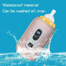 Charger l&#39;image dans la galerie, Chauffe-biberon USB portable – Housse isotherme avec écran LCD
