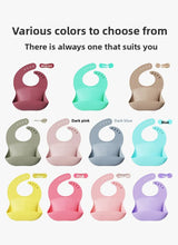 Charger l&#39;image dans la galerie, Bavoir Bébé en Silicone – Imperméable avec Pochette Collectrice
