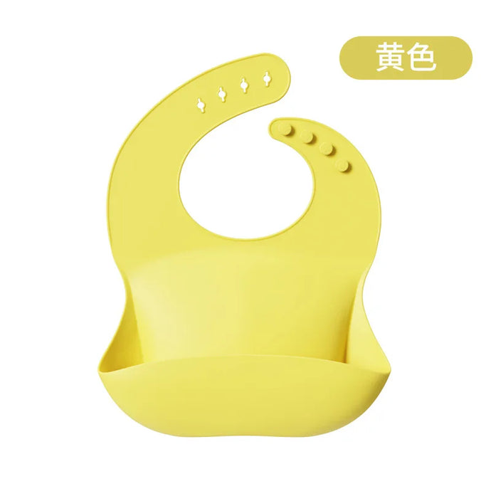 Bavoir Bébé en Silicone – Imperméable avec Pochette Collectrice